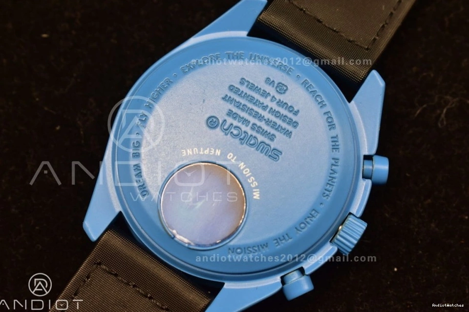 Mission Quartz 1179 on StreetReady Omega Nylon Strap Swatch Moonwatch x to Neptune Bioceramic 0926